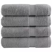 Vidaxl vidaXL Premium brisače SOLUND, 4 kosi, sive, 100 x 150 cm