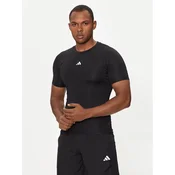 ADIDAS PERFORMANCE Tehnicka sportska majica Techfit Compression crna / bijela
