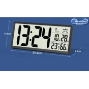 Timess Zidni sat, 35cm, Crni