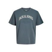 JACK & JONES Majica JJEDENVER antracit/grafit/off-bela