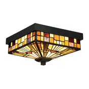 Elstead Lighting Elstead Inglenook Outdoor Zunanja vgradna svetilka Tiffany z 2 lučema - bronasta površina, E27, (22097979)