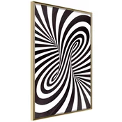 Poster - Black and White Swirl 40x60