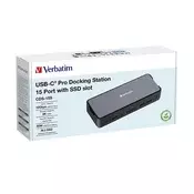 Verbatim CDS-15S USB-C Pro doka stanica s opcijom proširenja SSD-a (32173)