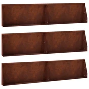 vidaXL Zadrževanje stene 6 kos 100 x 12 x 40 cm Rjav