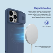 Nillkin - CamShield Silky MagSafe silikonski ovitek za iPhone 15 Pro Max - Midnight Blue