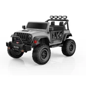 Električni avtomobilček Buggy BIG FOOT 4x4 siv 24V | 800 W | 60 kg | EVA | LED-luči | 2,4 GHz | EKO usnje