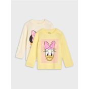 Sinsay - Pamučna majica sa printom 2 pack Minnie and Daisy - krem