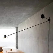 Luceplan LED stenska svetilka Counterbalance črna - Dnevna soba/jedilnica - Dizajn - Kovina