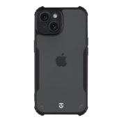 Tactical Quantum silikonski ovitek za iPhone 15 Plus - prozorno črn