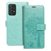 Mezzo knjižna torbica Samsung Galaxy A52 A525/A52s A528, vzorec drevesa - zelena