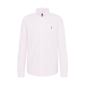 Pamucna košulja Polo Ralph Lauren za muškarce, boja: ružicasta, regular, s button-down ovratnikom, 710934575