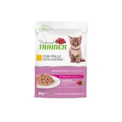 Natural Trainer Cat Kitten&Young, vrečka - piščanec - 85 g 12 x 85 g