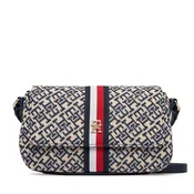 Ročna torba Tommy Hilfiger Th Jacquard Ess Crossover AW0AW19066 Modra