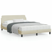 Okvir za krevet Dover krem 140 x 190 cm od tkanine