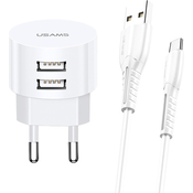 *T20 polnilec 2xUSB 2.1A microUSB