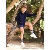 Navy blue childrens hoodie Fruit of the Loom