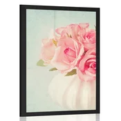 Plakat vrtnice v vazi - 60x90 white