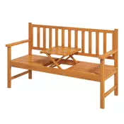 Homestar Vrtna klop za 3 osebe z mizico 153x56x91 cm svetlo rjava