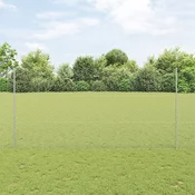 Heksagonalna ograda s stubom 25 x 1,5 m Pocincani celik Srebrna
