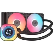 Corsair Corsair iCUE LINK TITAN 240 RX LCD Procesorski zračni hladilnik 12 cm Črn 1 kos