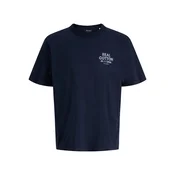 JACK & JONES Majica JJEDOVER mornarska/svetlo modra