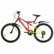 Brdski bicikl 21 brzina kotači od 26  okvir od 49 cm crveni