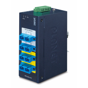 PLANET Switch by-pass indus 4x SC multimode -40/+75°C mrežni medijski pretvarac 1300 nm Plavo