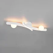 Trio Lighting LED stropna svetilka Napoli, bela mat, dolžina 70 cm, kovina CCT - Dnevna soba/jedilnica - Sodobni - bel mat