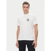 Karl Lagerfeld Jeans Majica A2M17072 Bela Regular Fit