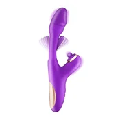 Gardj Europe Vibrator Joyfully 3-v-1 Rabbit z Tapotem, vijoličen