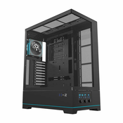 darkFlash Računalniško ohišje DY451L PRO (črno) + 1 ventilator