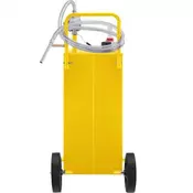 VEVOR Fuel Caddy 30 galonski rezervoar za gorivo 96x53x53 cm rumene barve