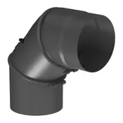 JEREMIAS FERRO11758160 Nastavljiv koleno 0-90° Jeremias tri-segmentno premer 160 mm z dostopom za čiščenje črno