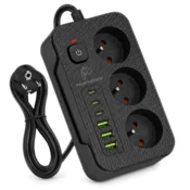 X LINE 343 podaljšek s 3 vtičnicami 3xUSB-A + 3xUSB-C 3 m