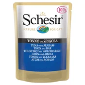 Schesir Vlažna hrana za macke u sosu, 100 g - tuna i brancin
