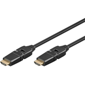 GOOBAY Wentronic HDMI kabel HighSpeed ????5m, kos/kos, vrtljiv 61292, (21268752)