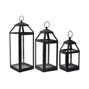 Eglo 422078 - SET 3x Lanterna DAPITAN črna