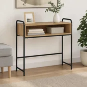 vidaXL Konzolna miza Artisan hrast 90 x 33 x 80,5 cm Inženirski les
