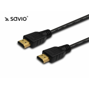 Savio CL-38 HDMI kabel 15 m HDMI Tip A (Standard) Crno