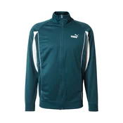 PUMA Športna jopa na zadrgo smaragd / bela