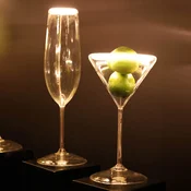 SEGULA LED žarnica Floating Martini, E27, 6 W, 922 dim - prozorna, zlata - Steklo