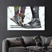 Wallity Dekorativna slika na kaljenom staklu, 46x72cm, Šarena