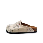 Goby Cokle Women shoes Goby-Calceo mules with daisies CAL1410 off-bela