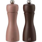Set of 2 salt and pepper grinders, 15 cm, Tahiti Earth, Cacao&Nuts -