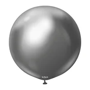 shumee Lateks baloni Mirror Space Grey, sivi, 45 cm, 25 kosov.