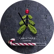 tulup.si Steklena ura Zima božična drevesa Christmas Črne kazalke