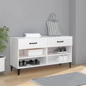 Vidaxl vidaXL Omarica za čevlje visok sijaj bela 102x35x55 cm