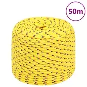 Vidaxl vidaXL Jadralna vrv, rumena, 8 mm, 50 m, polipropilen