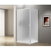 UGGA Pravokotni zaslon 1000x900 mm, opečnato steklo, bela barva - 100x90 cm - Aqualine - UGGA - 24 - Lepilo - Drugo - Pravokotne tuš kabine - 1000 - 1850 - 900 - 5 - 14