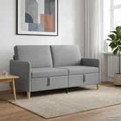 vidaXL Sofa s shrambo Svetlo siva 172 x 78 x 87 cm Poliester